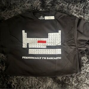 2XL Men's Black Graphic Tee - "Periodically I'm Sarcastic"